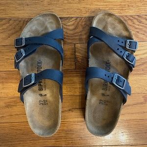 Like Brand New- Birkenstock Franca Black Sandals- Size EU 37 US 6-6.5 Med/Narrow